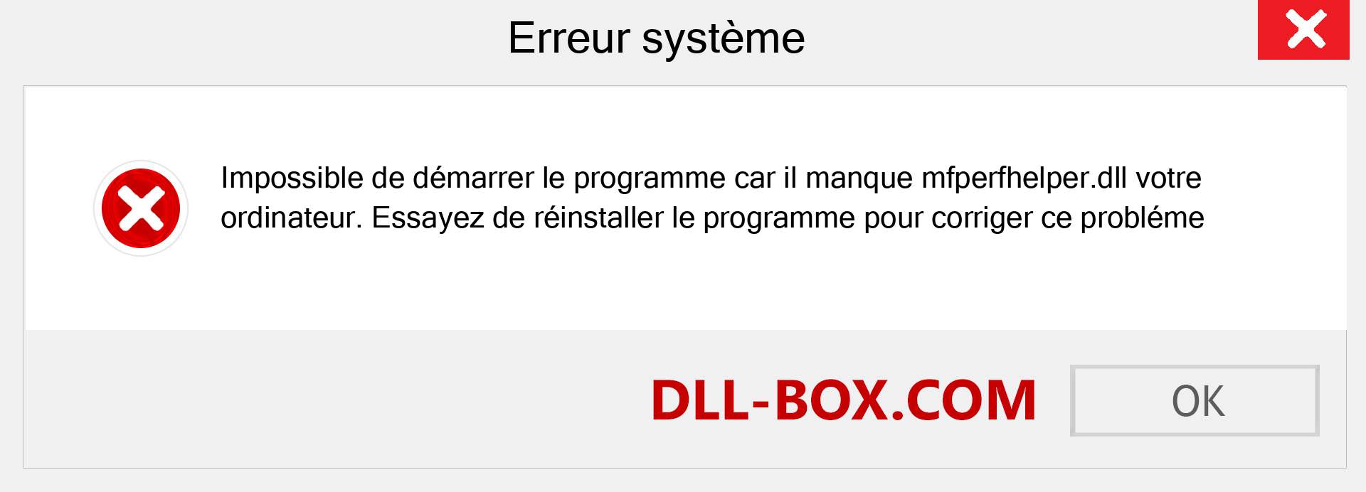 Le fichier mfperfhelper.dll est manquant ?. Télécharger pour Windows 7, 8, 10 - Correction de l'erreur manquante mfperfhelper dll sur Windows, photos, images